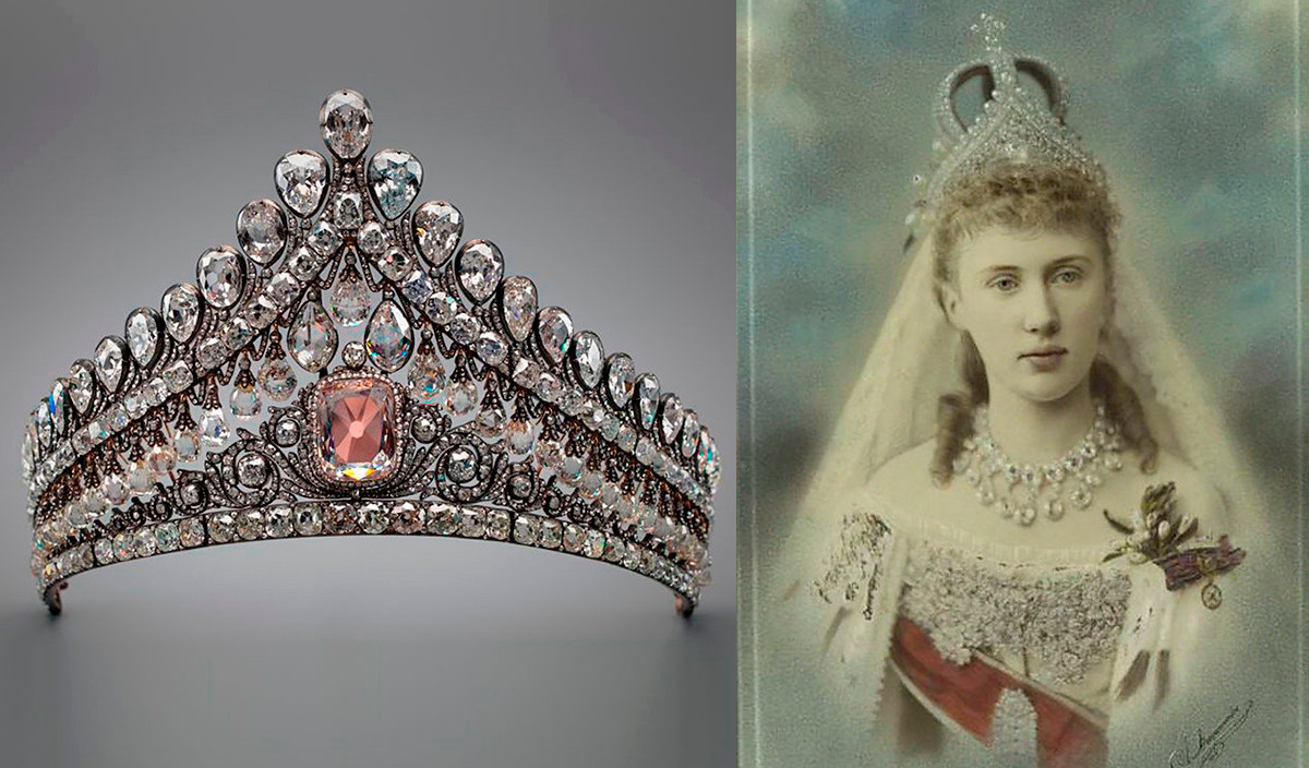 Grã-duquesa Elizabeth Mavrikievna nesta tiara durante seu casamento, 1884