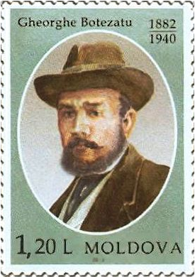 Georgui Bothezat en un sello postal de Moldavia.