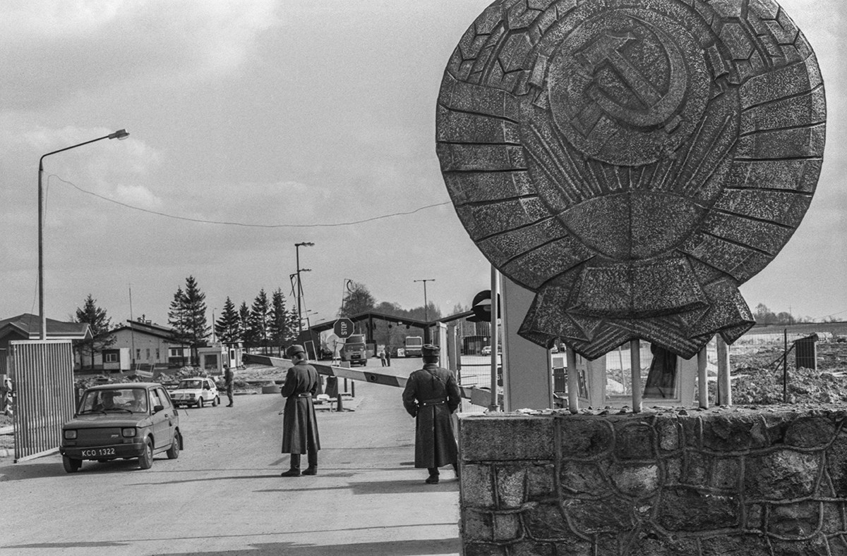 Granica između Poljske i SSSR-a u Bagrationovsku, Kalinjingradska oblast, 1993.