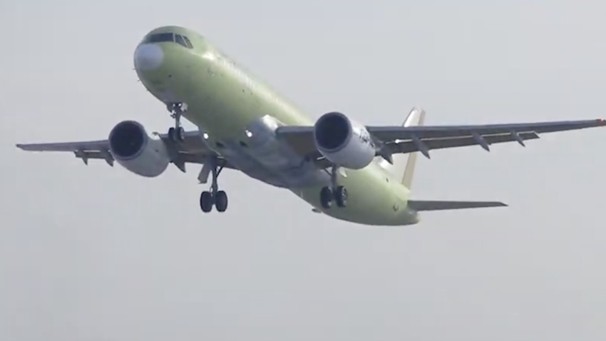 Погледнете снимка од првиот лет на МС-21 со руски мотори (ВИДЕО ...