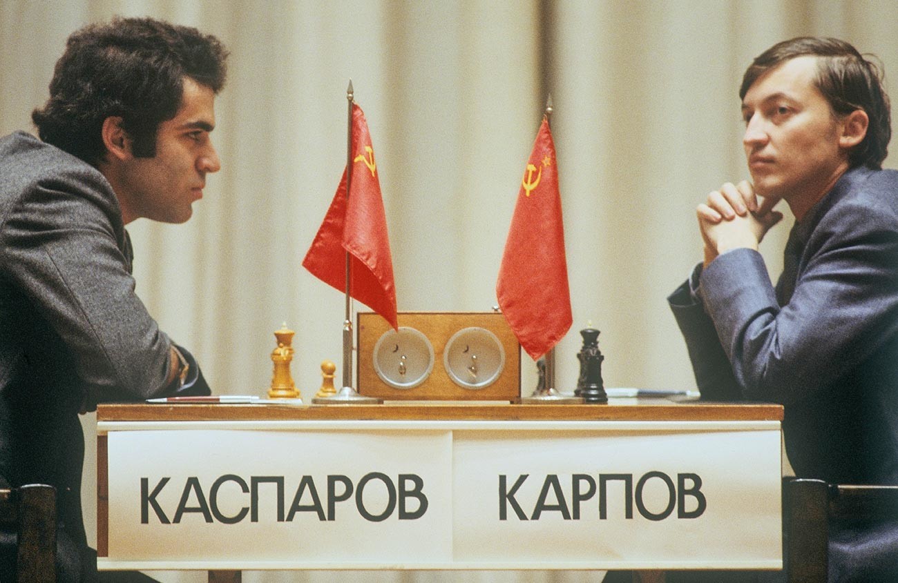 1987 World Chess Championship Kasparov Karpov Russia FIDE Pennant