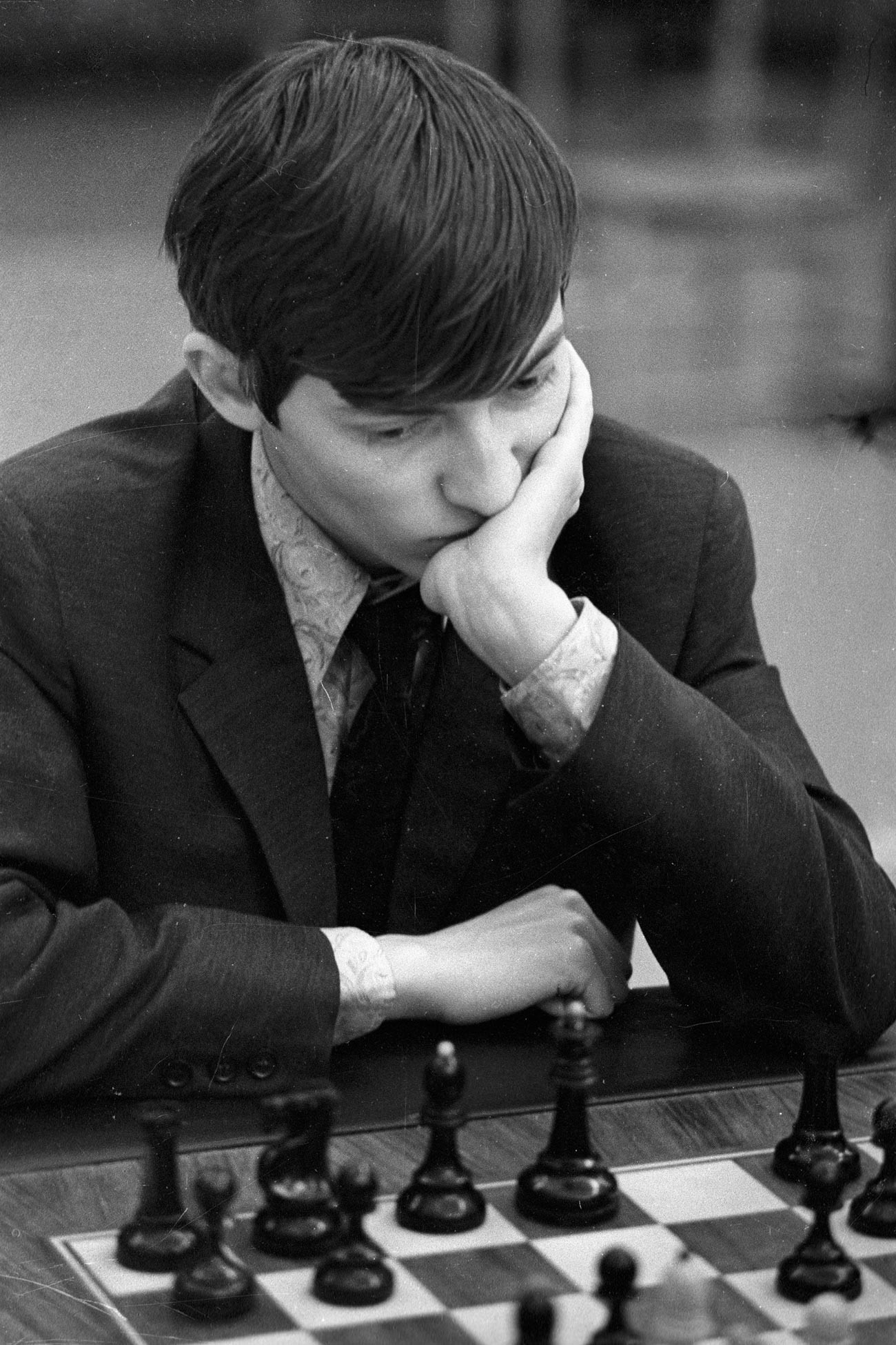 Karpov durante il Campionato del Mondo juniores, 1969