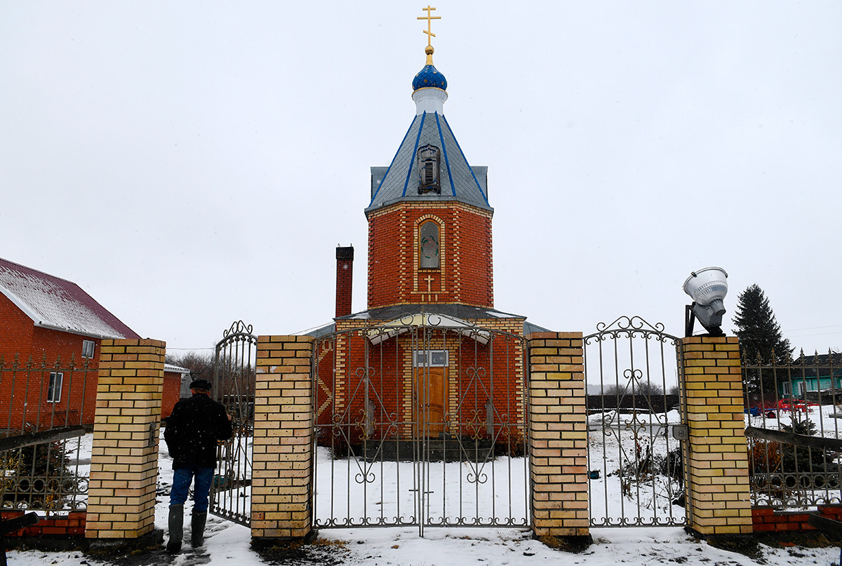 The church in Appolonovka, Omsk Region.