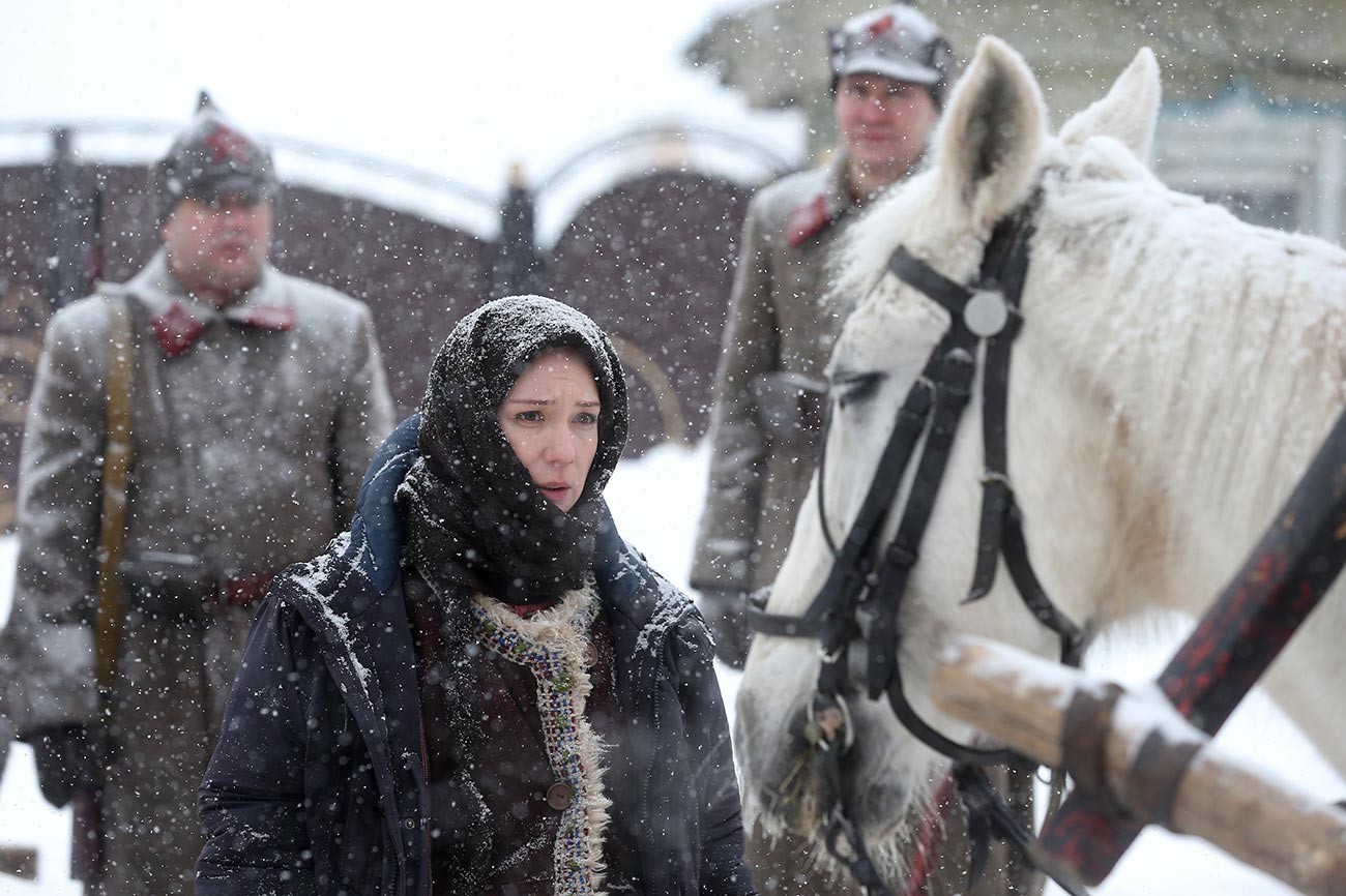 Actress Chulpan Khamatova starring Zuleikha in a TV series based on the Yazhina's novel