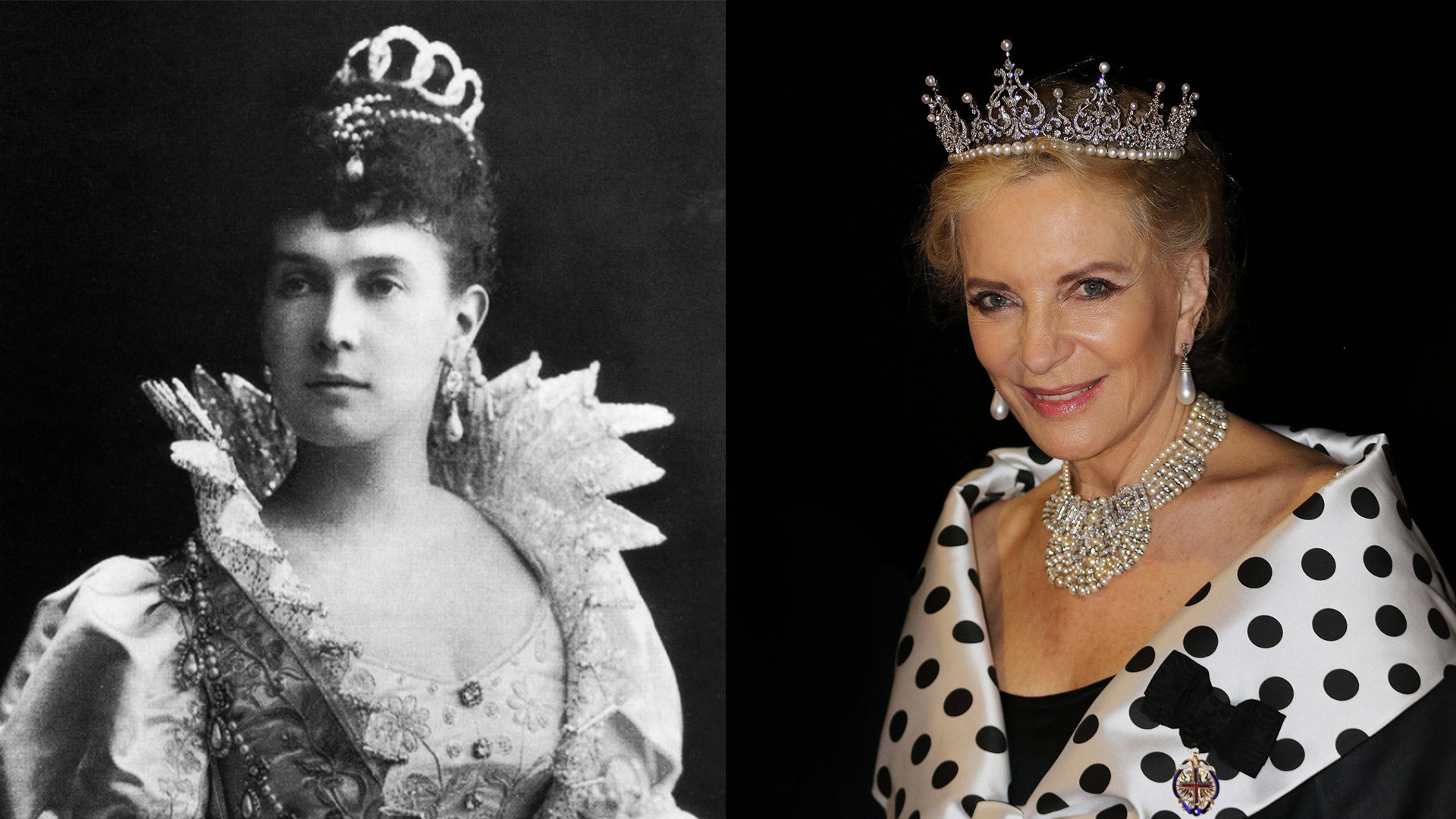 Left: Grand Duchess Maria Pavlovna. Right: Princess Michael of Kent.