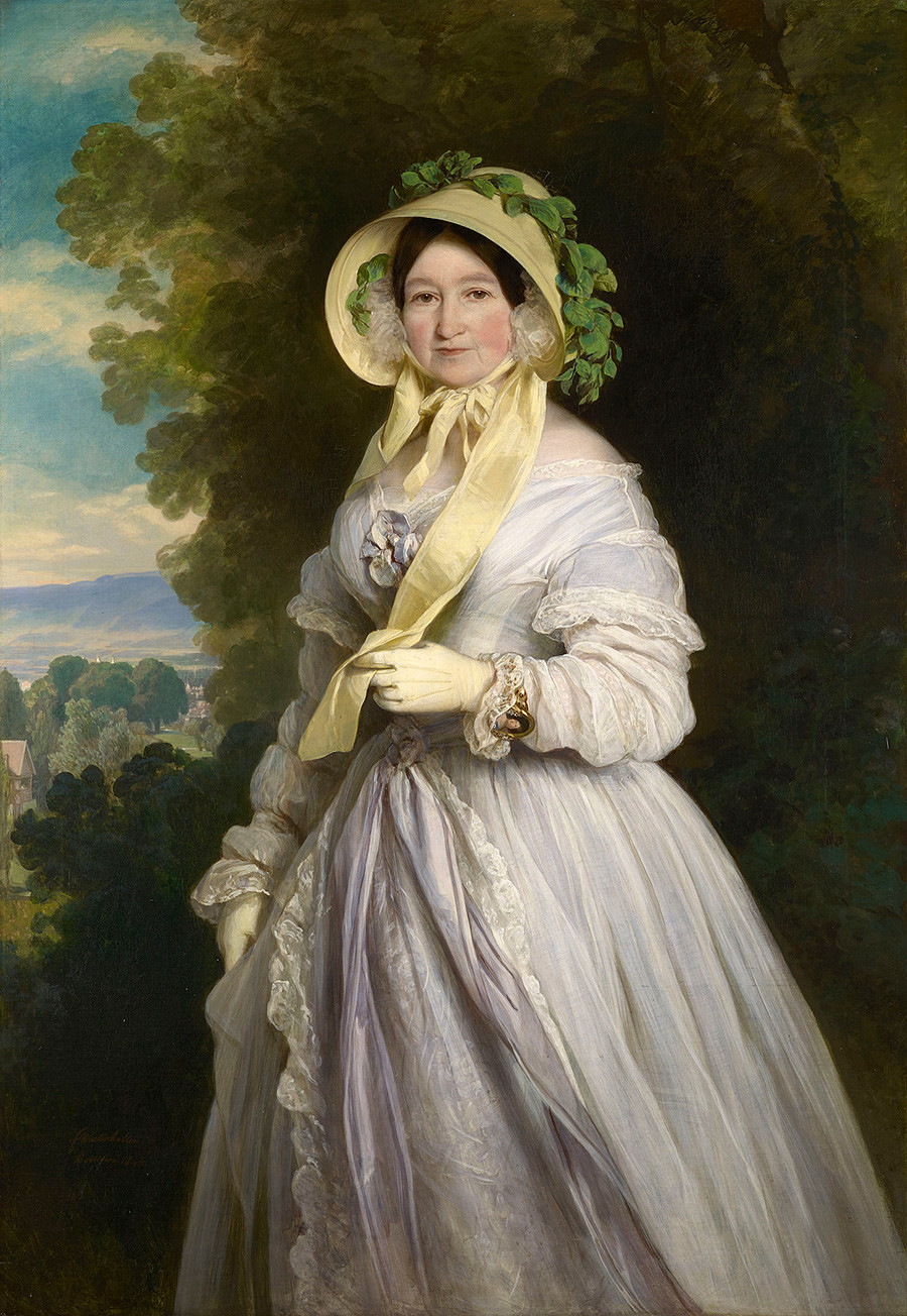 Grand Duchess Anna Fyodorovna of Russia (1781–1860), née Princess Julianne of Saxe-Coburg-Saalfeld. by Franz Xaver Winterhalter 