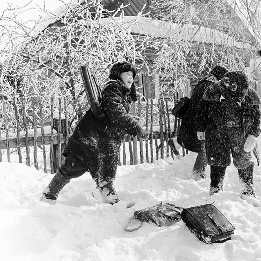 Bataille de boules de neige, 1960

