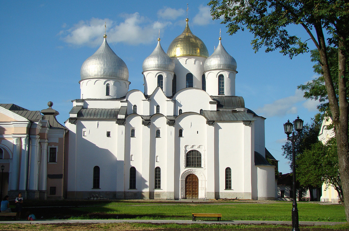 Sophienkathedrale in Weliki Nowgorod, 11. Jahrhundert, eine der ältesten erhaltenen Kirchen in Russland