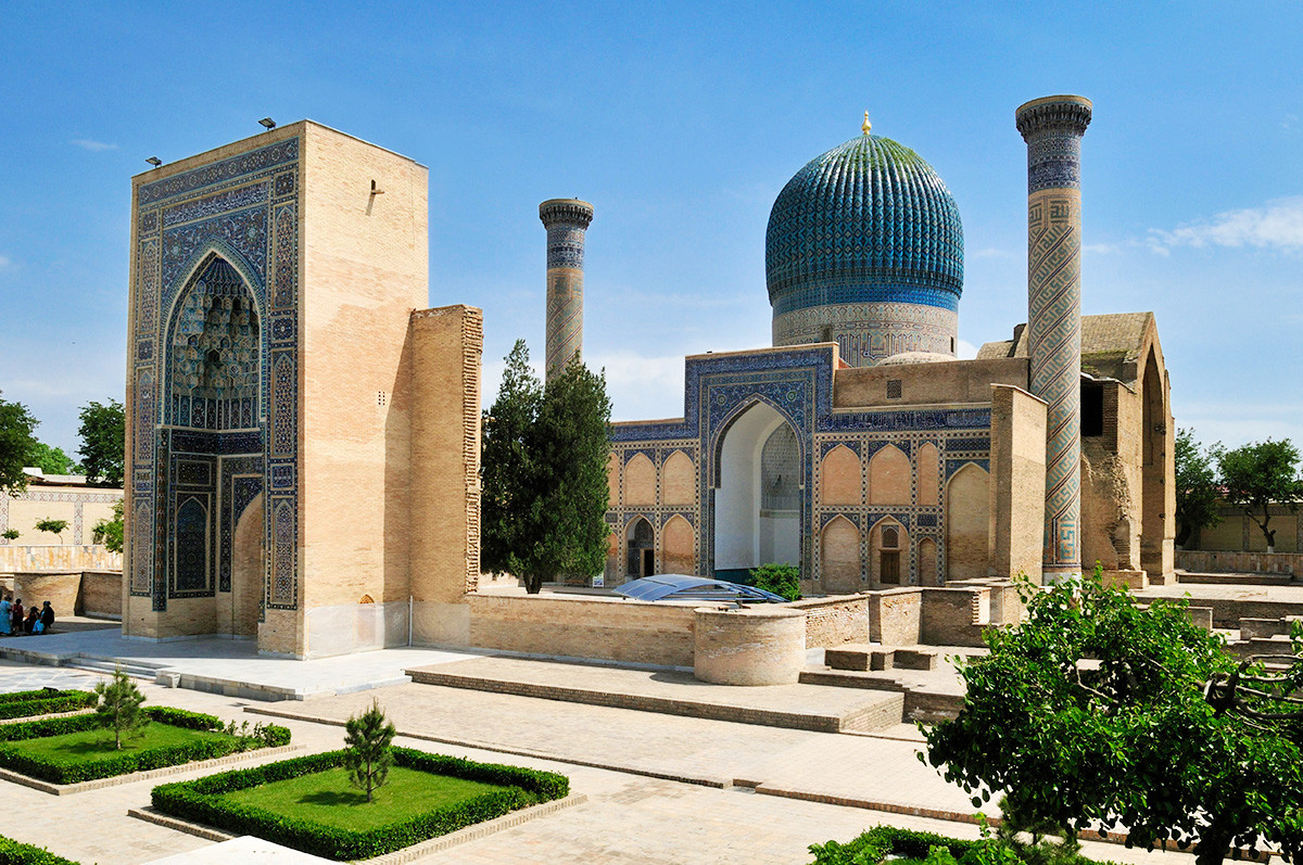 Das Gur-Emir-Mausoleum in der usbekischen Stadt Samarkand, frühes 15. Jahrhundert