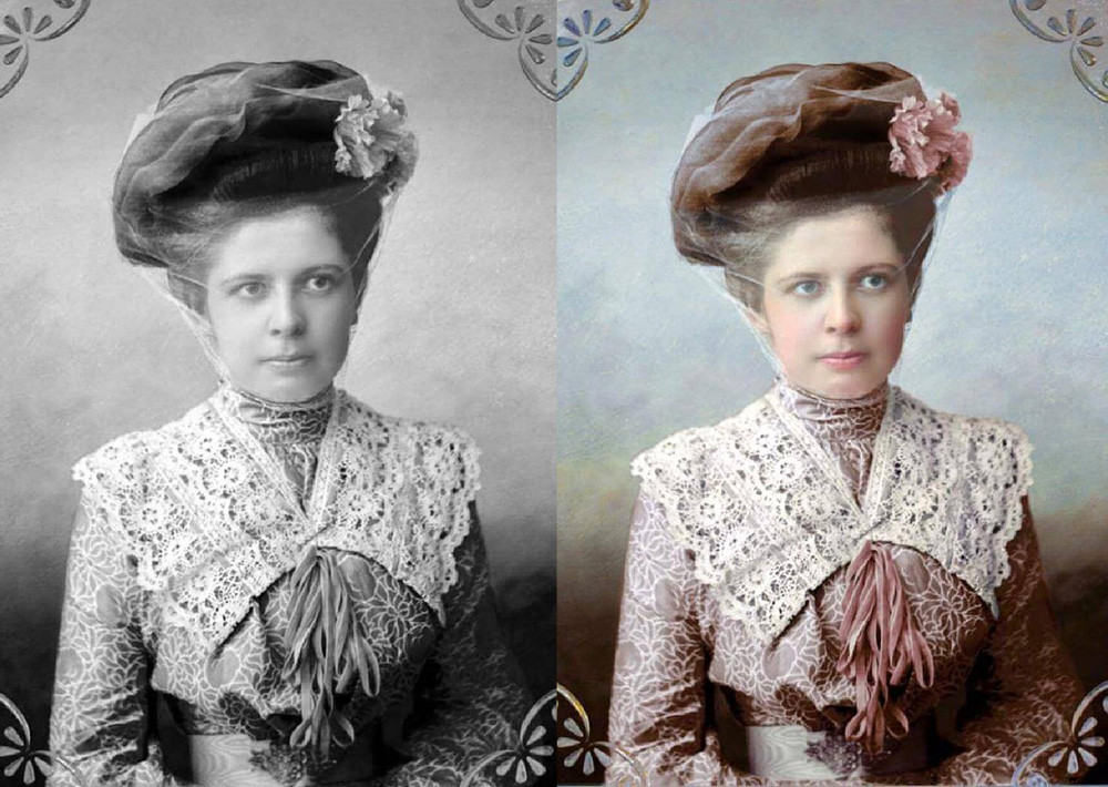 Une fashionistade la région de Tver, dans les années 1900