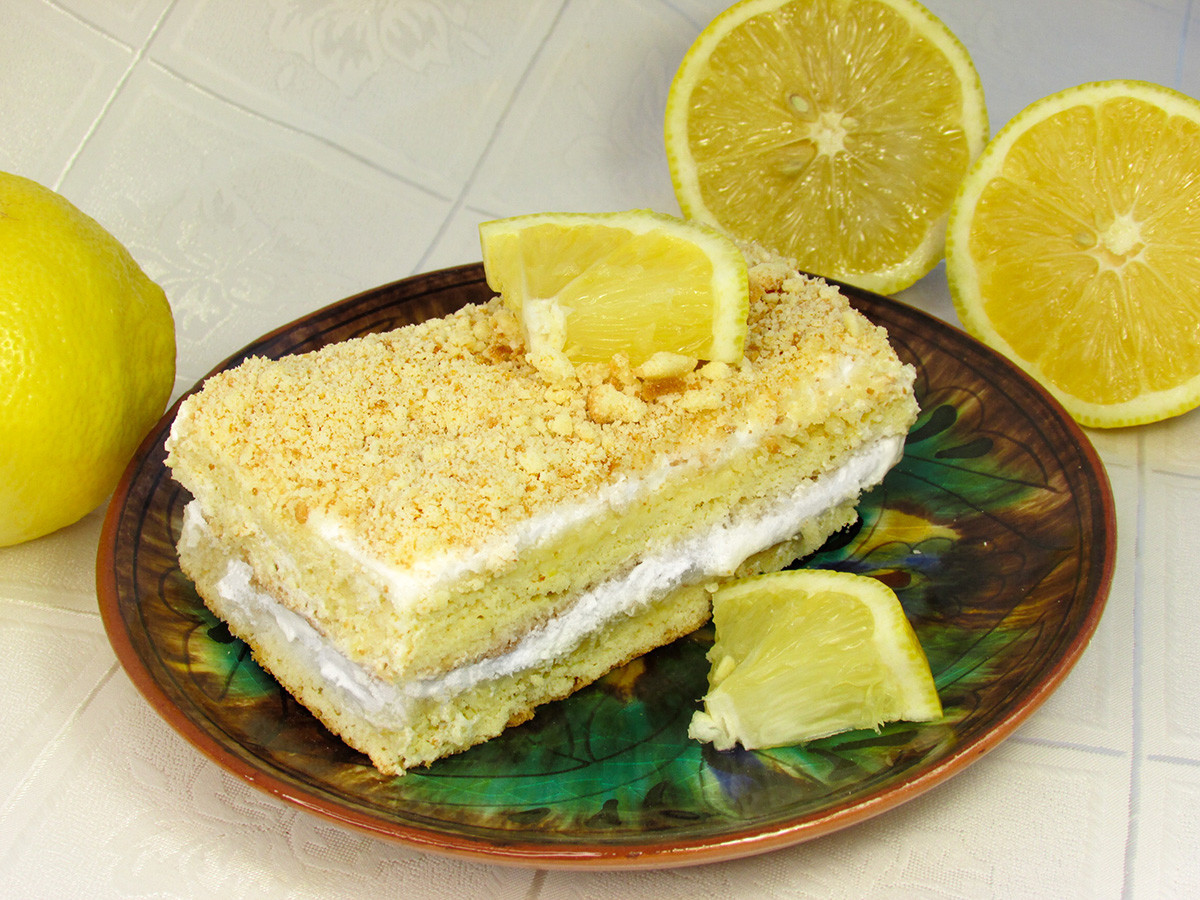 Торт с лимоном рецепт в домашних