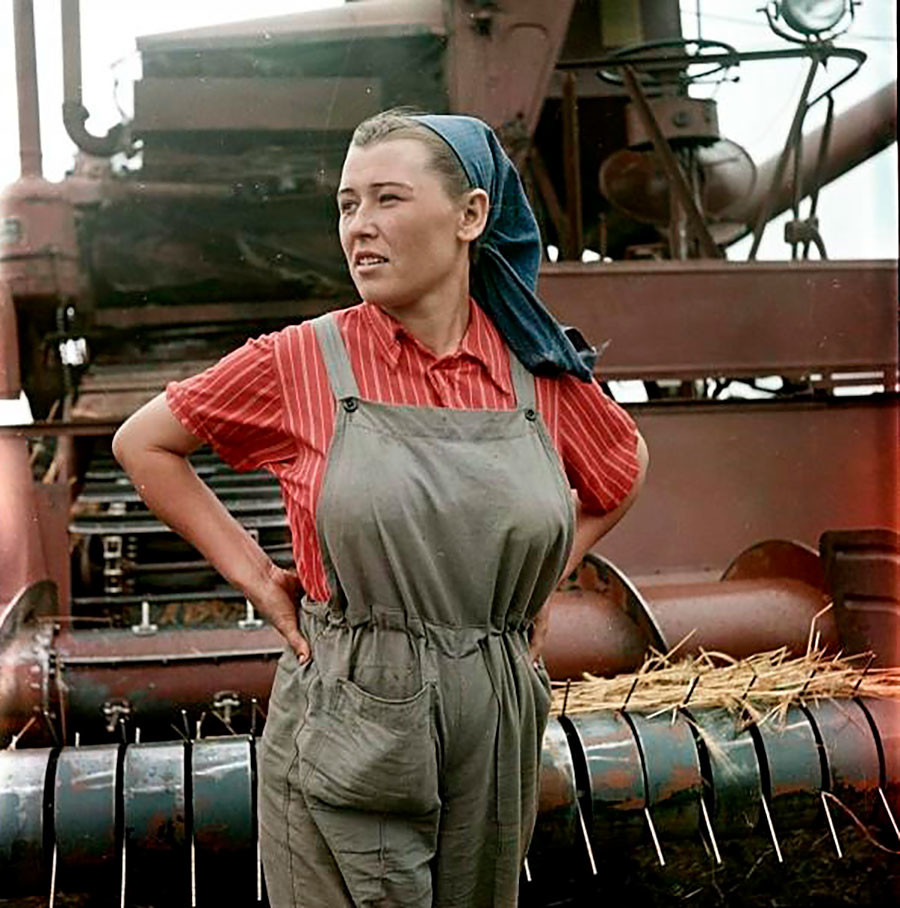 Operador de cosechadora, 1957

