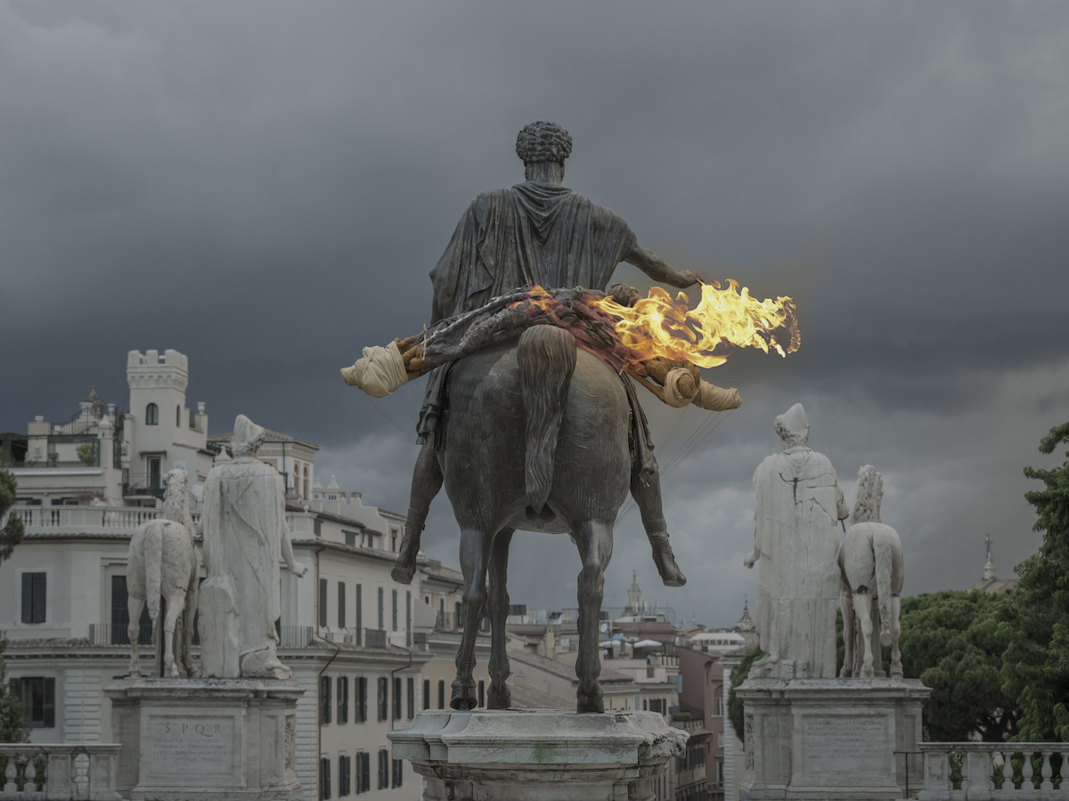 Monia Ben Hamouda, Blair, 2020, Piazza del Campidoglio, Roma