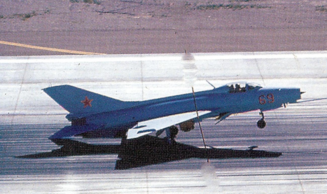 J-7B Red 69 of the 4477th Test and Evaluation Squadron.