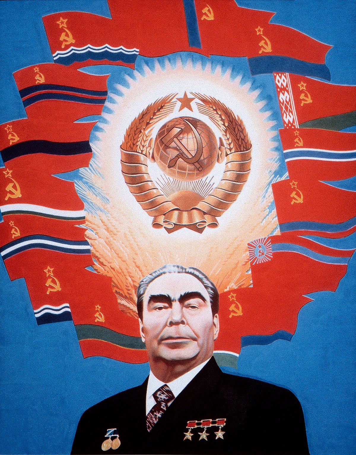 Eric Bulatov. Brezhnev. Soviet Space, 1977