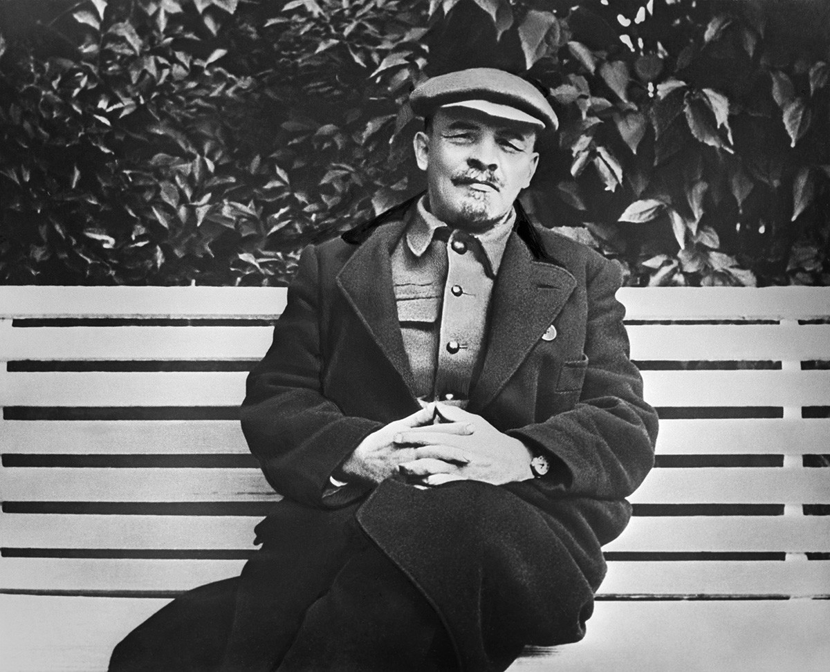 Lenin nella cittadina di Gorkij, nella regione di Mosca. 1922 