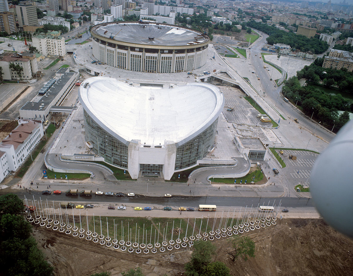 Lo stadio Olimpijskij nel 1980