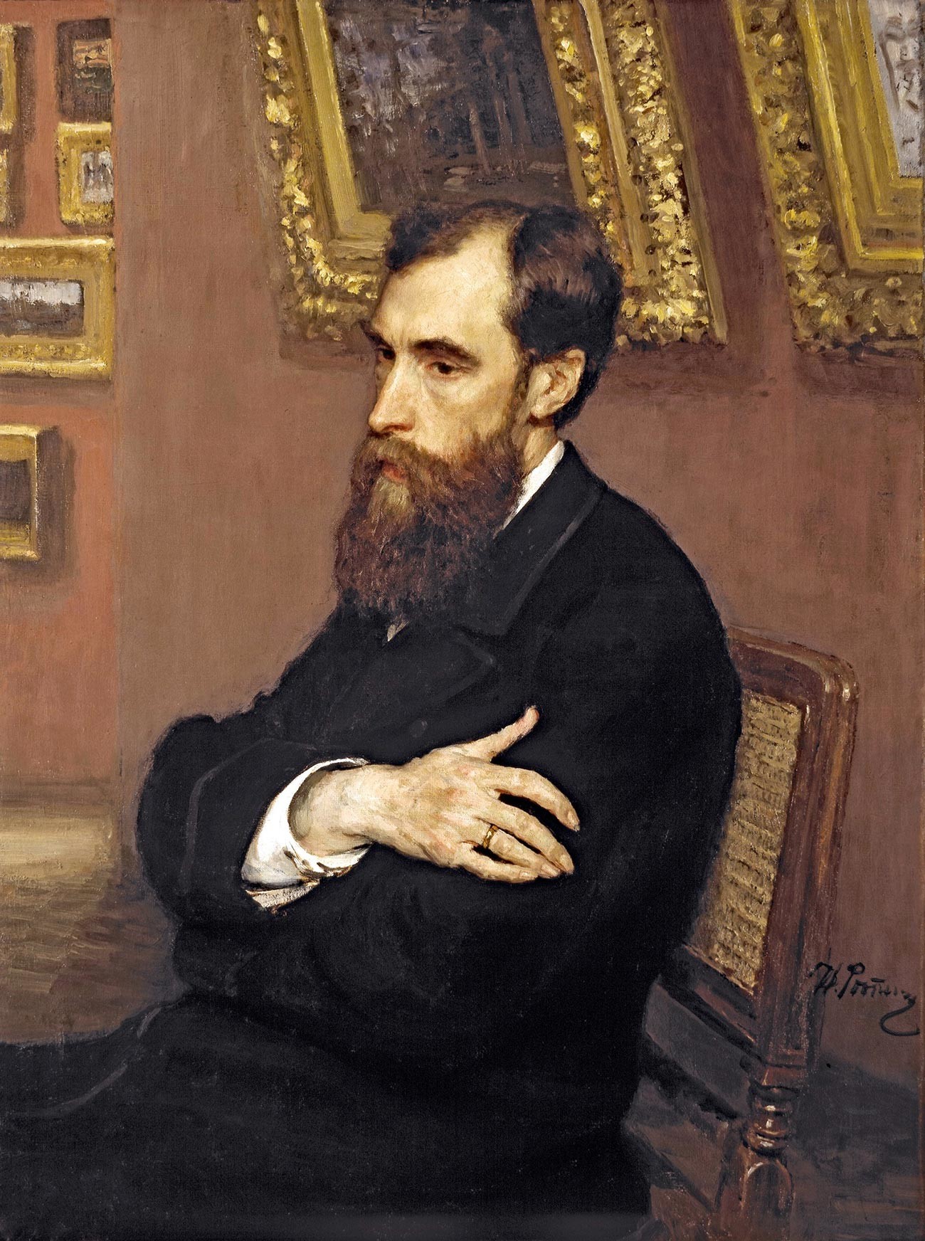 Ilya Repin. Portrait of Pavel Tretyakov