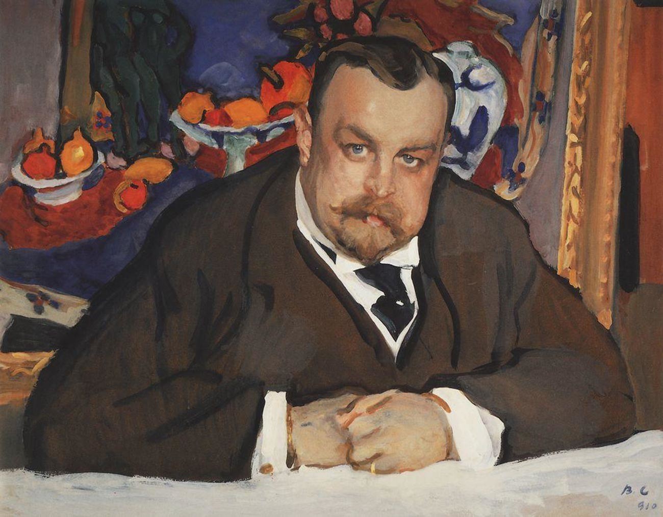 Valentin Serov. Portrait of Ivan Morozov (featuring Henri Matisse's 'Fruit and bronze')