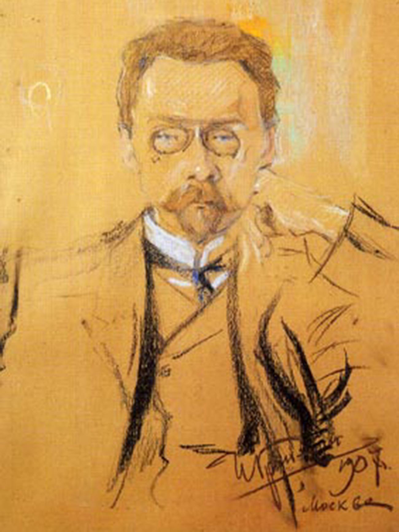 Ilya Grinman. Portrait of Alexei Bakhrushin