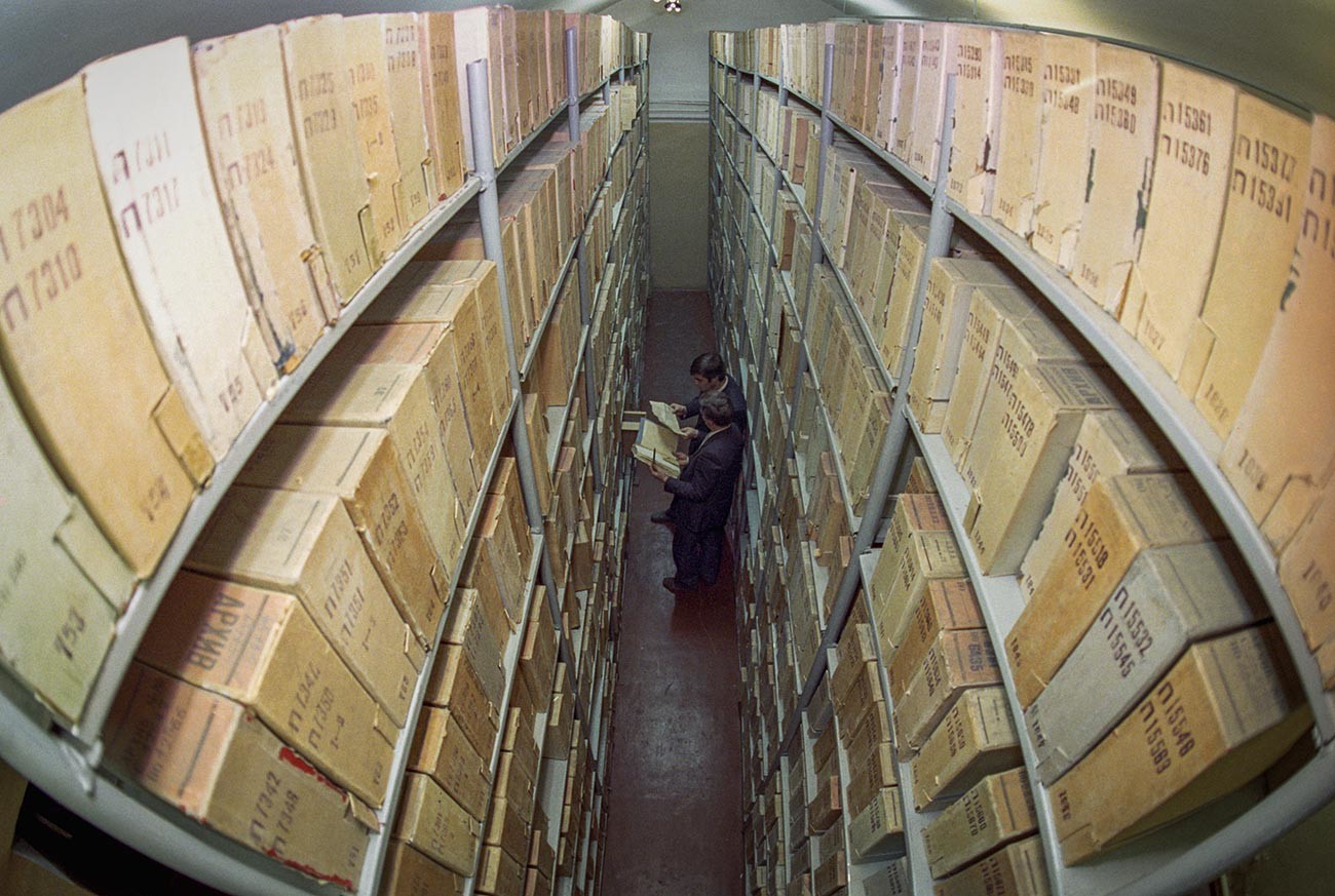 The KGB archives in Russia.