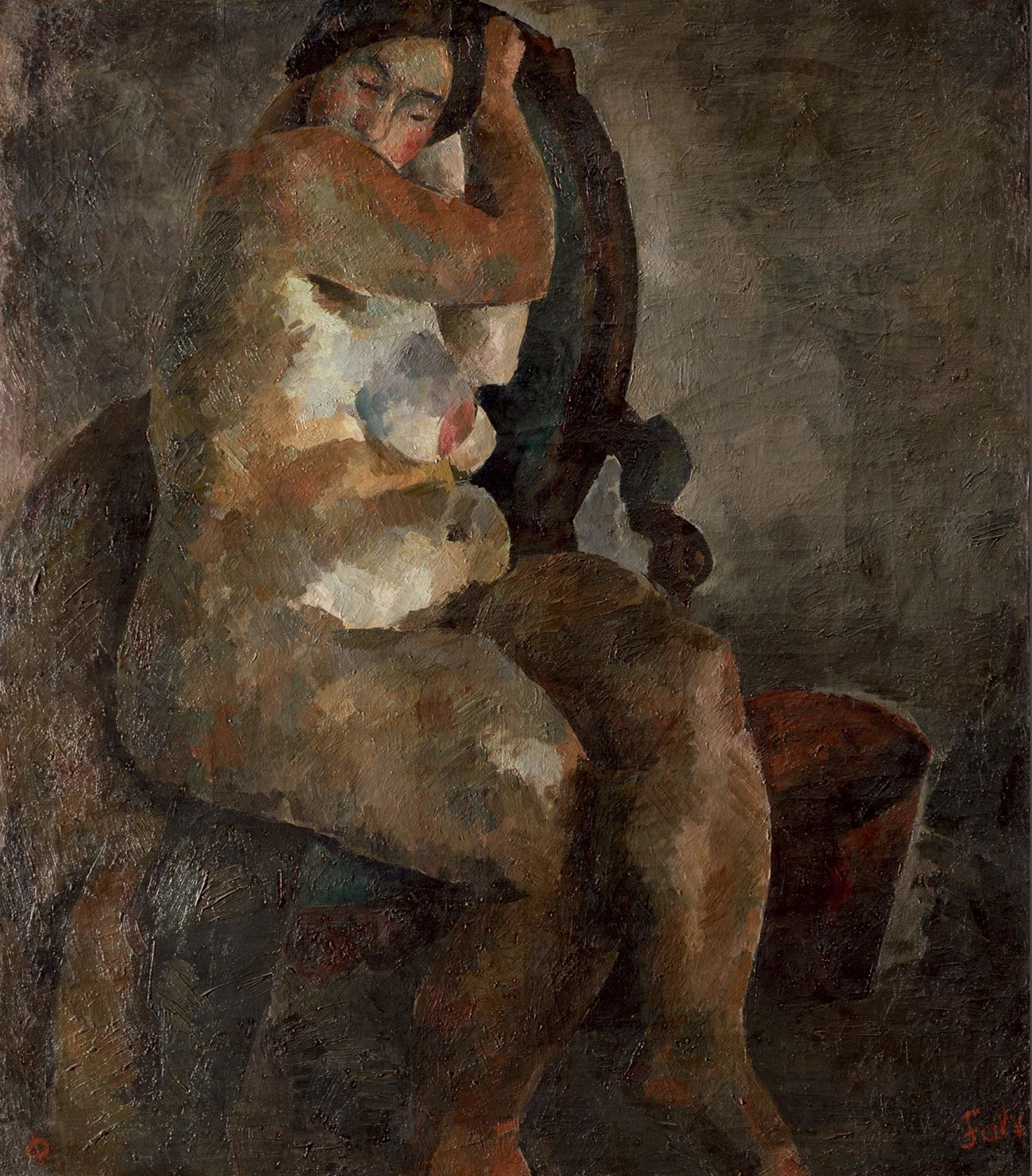 Femme nue sur fauteuil. 1922-1923