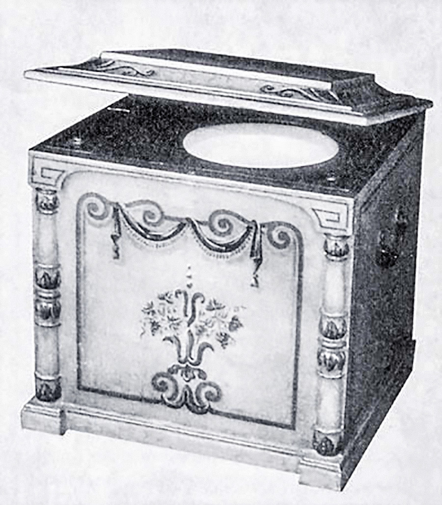 Un bagno portatile, XIX secolo
