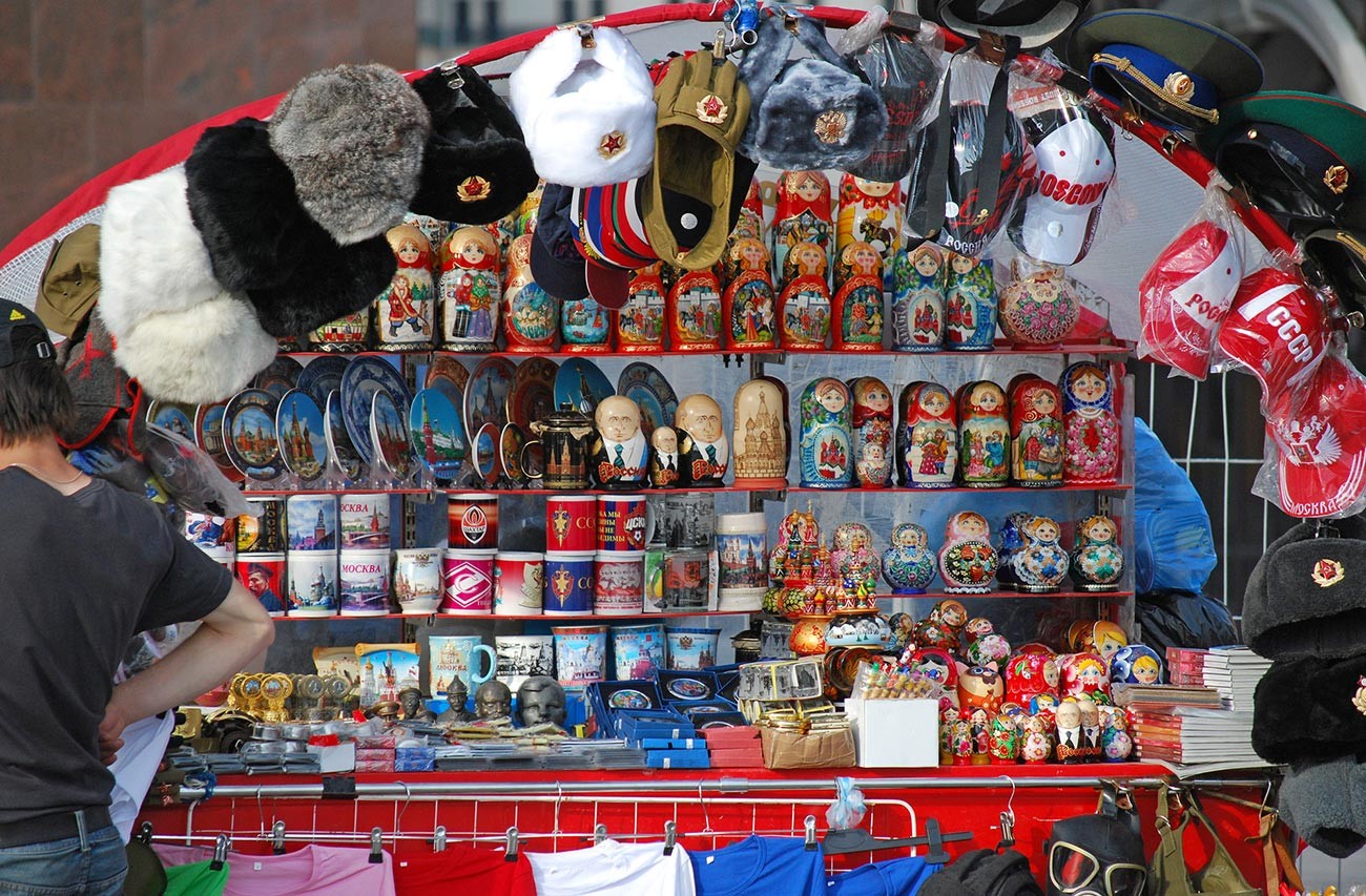 Souvenir stand on the Red Square
