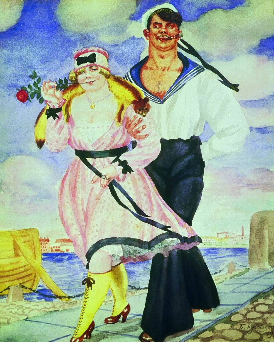 A sailor and a sweetheart, 1920. Boris Kustodiev