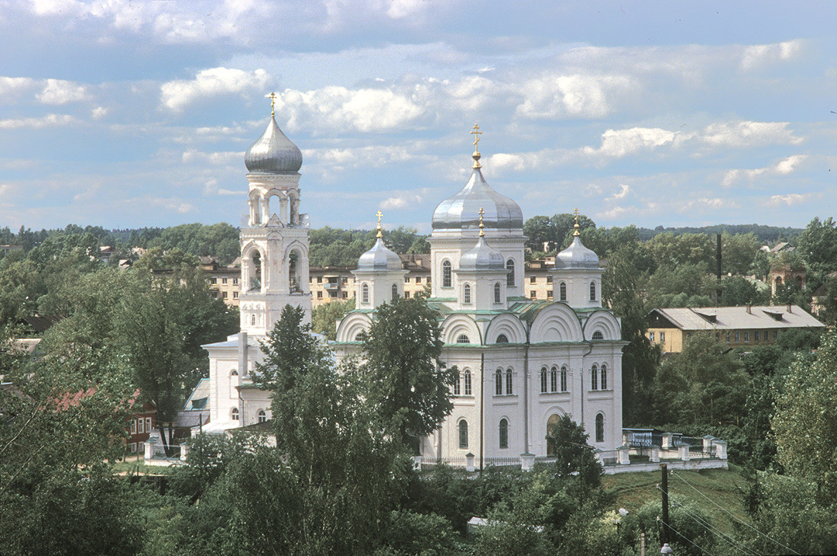 Church of Archangel Michael (Annunciation Church). Southeast view from bell tower of Sts. Boris & Gleb Monastery. July 3, 1995