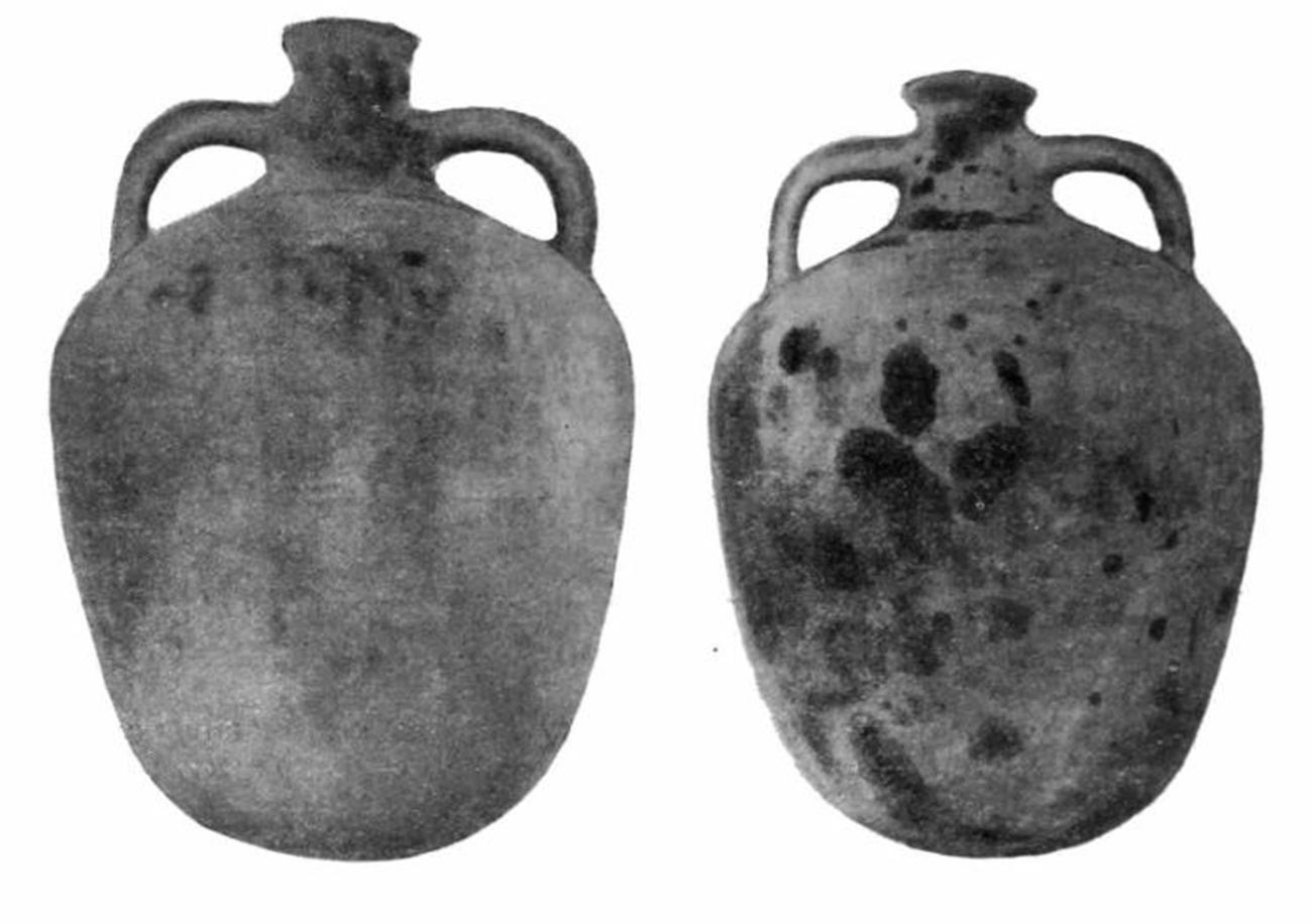 Ancient amphoras used for oil storage, Taman peninsula