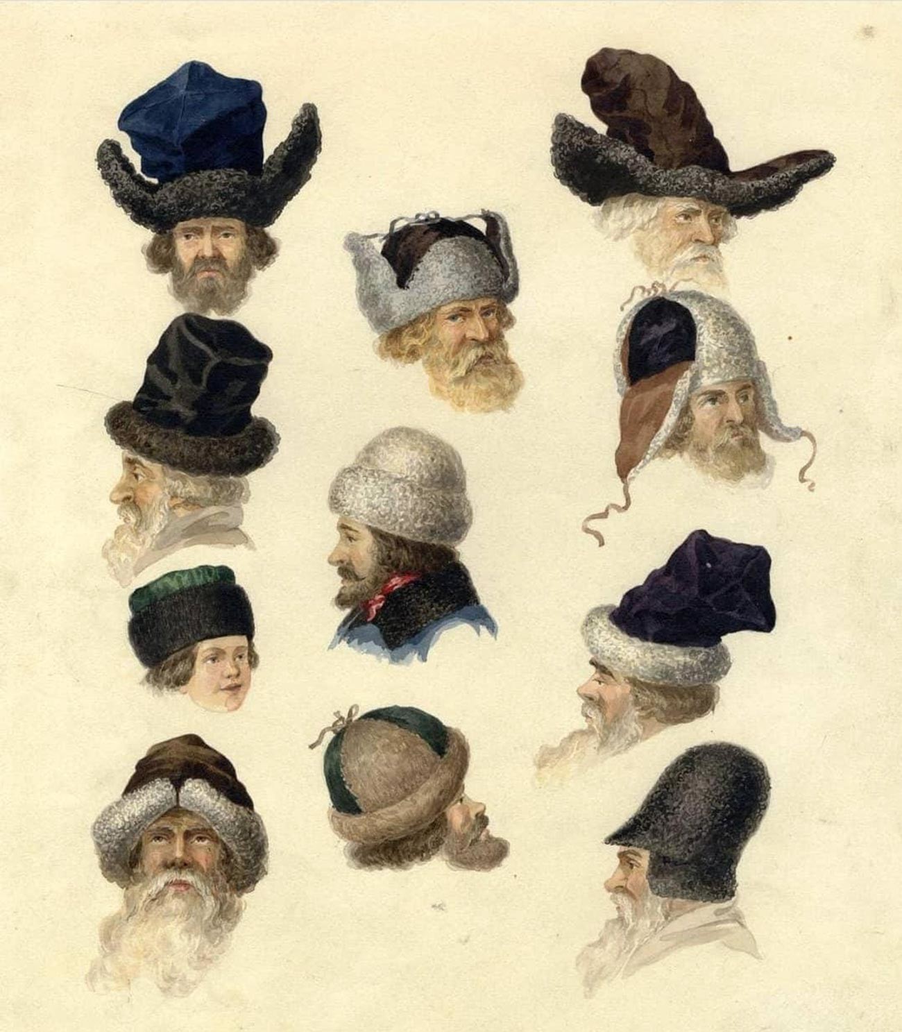 Jenis-jenis topi musim dingin orang Rusia