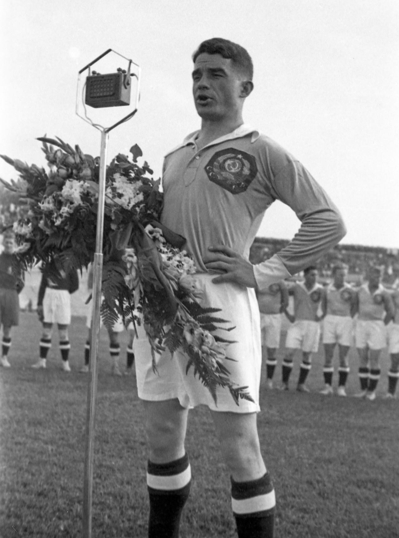 Soviet soccer team head and Spartak manager, Nikolai Starostin