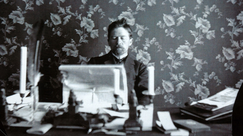 Anton Chekhov at work