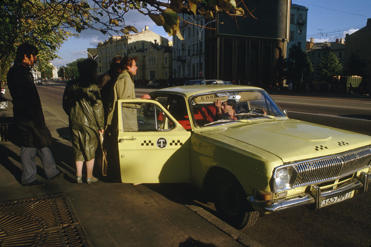 Un taxi moscovite