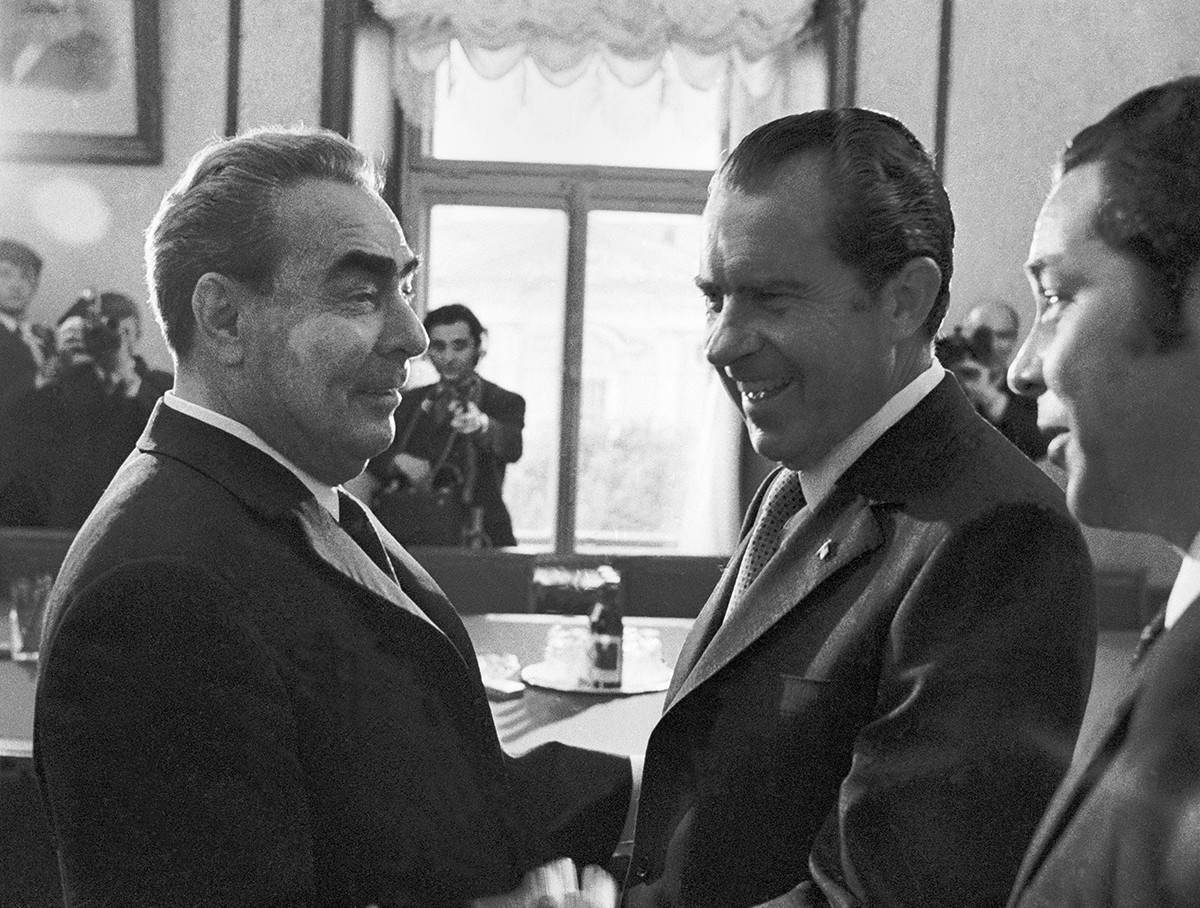Léonid Brejnev et Richard Nixon, 1972