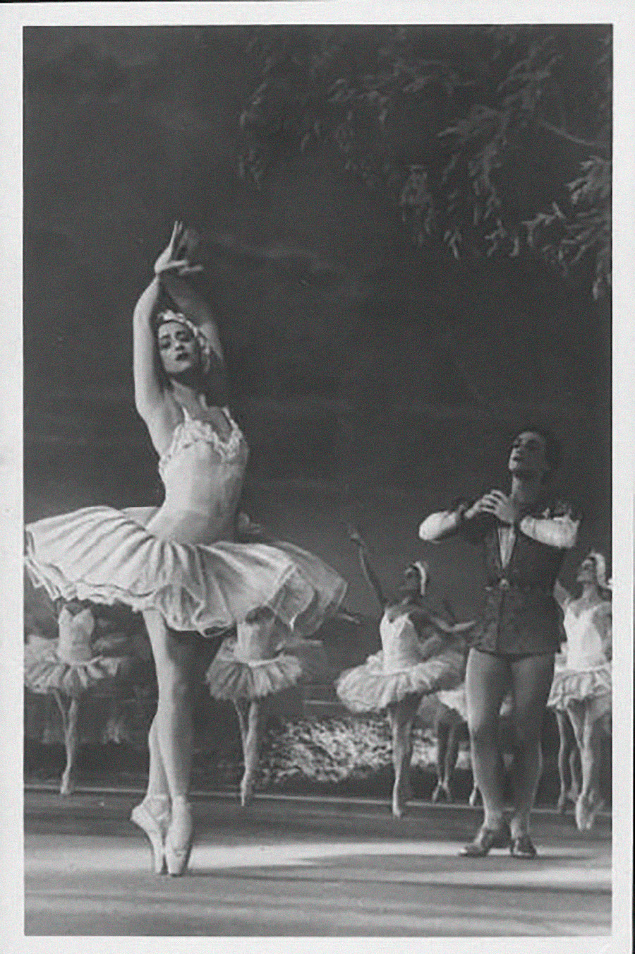 Maïa Plissetskaïa, légendaire ballerine, en Odette, personage du ballet Le Lac des cygnes

                        
