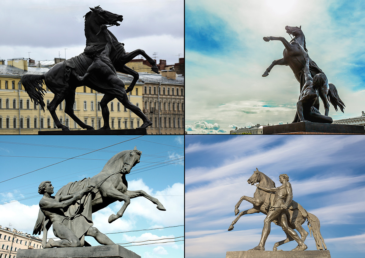 Sculptures de Clodt von Jürgensburg à Saint-Pétersbourg