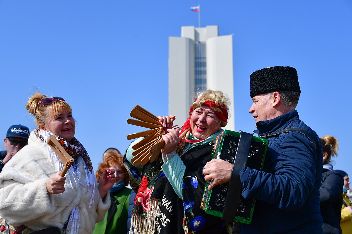Maslenitsa celebrated in Vladivostok, Russia