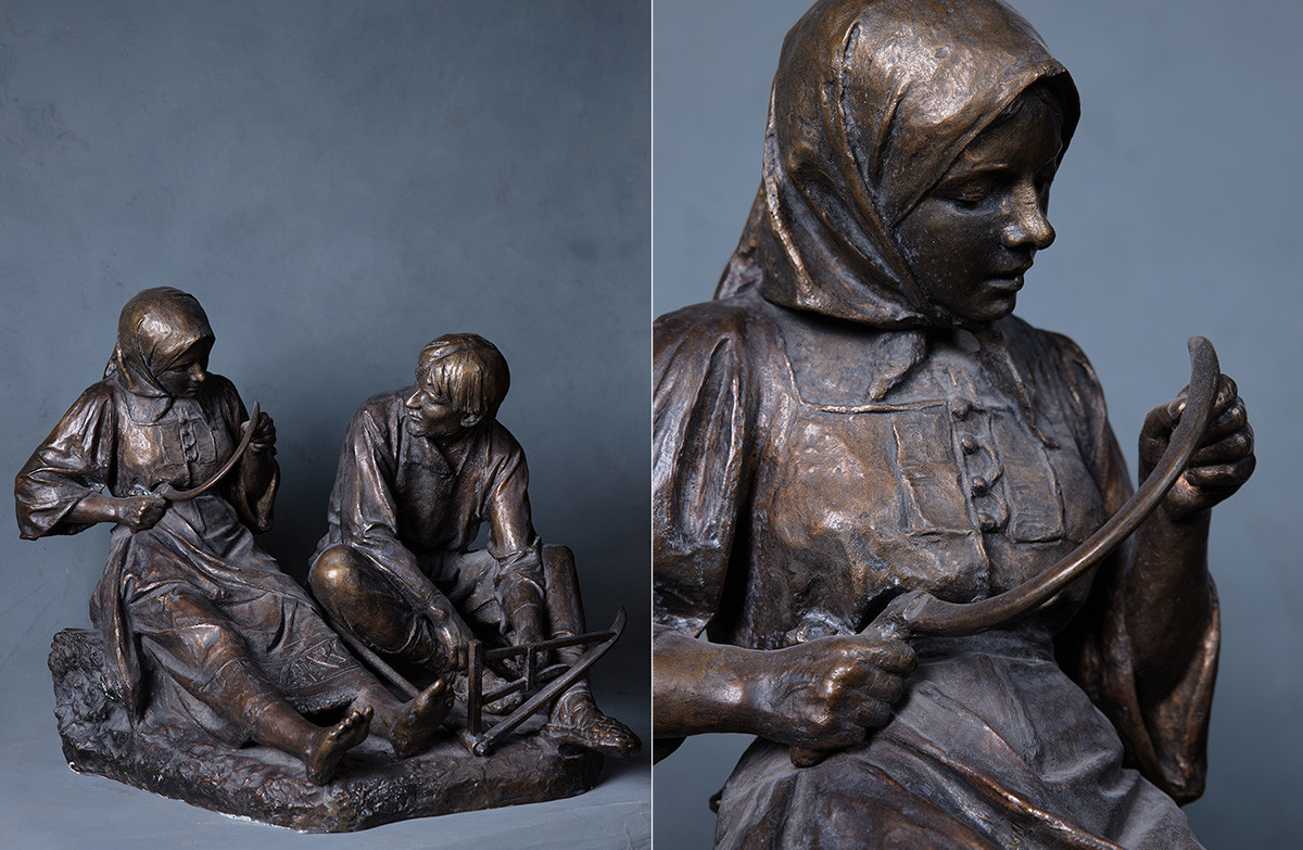 Vladimir Beklemichev. Amour villageois. 1896. Bronze.

