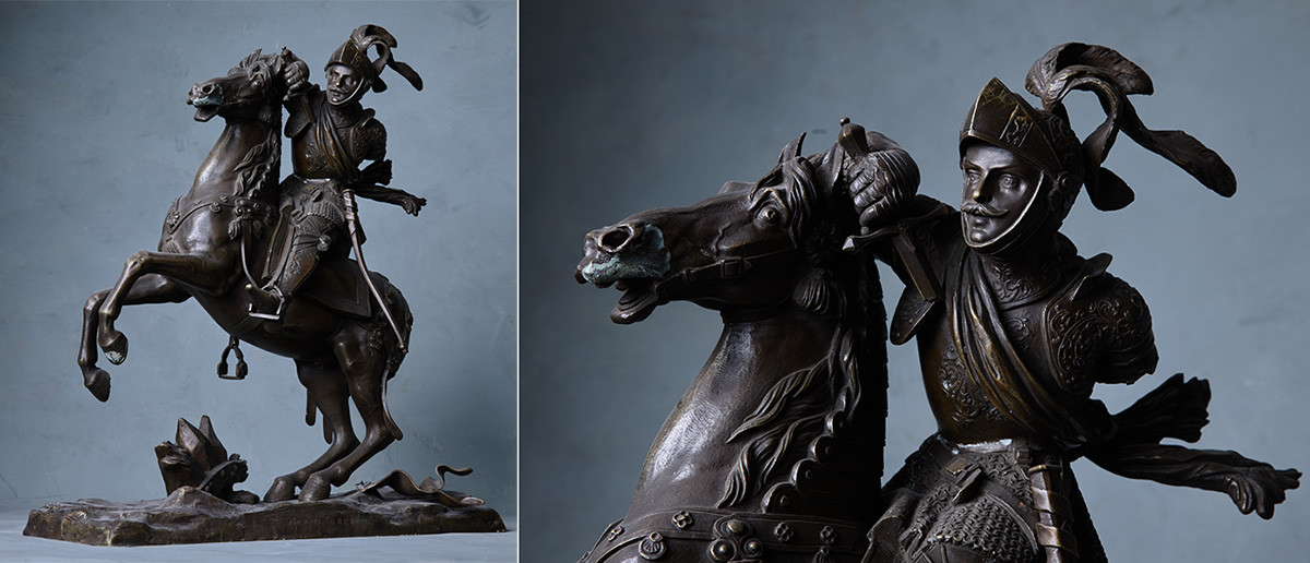 Peter Clodt. Nicolas Ier à cheval. 1850. Bronze.

