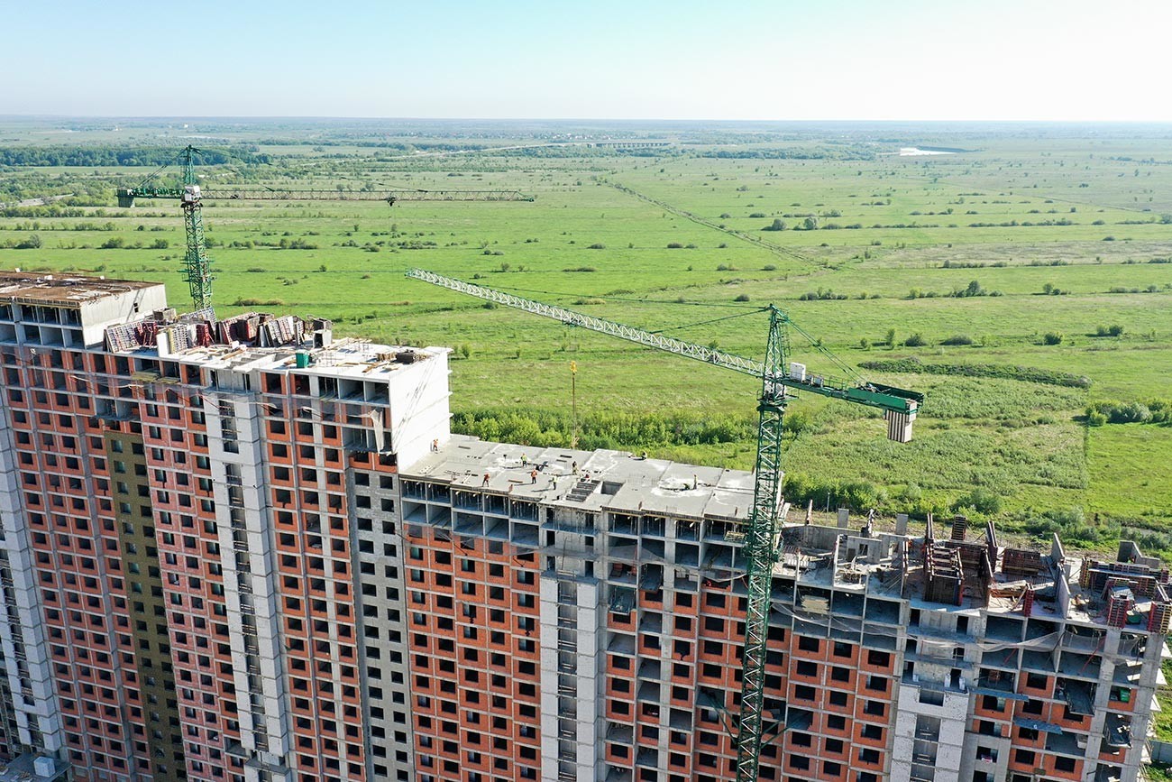 Gradnja stanovanjskih zgradb v Rjazanu
