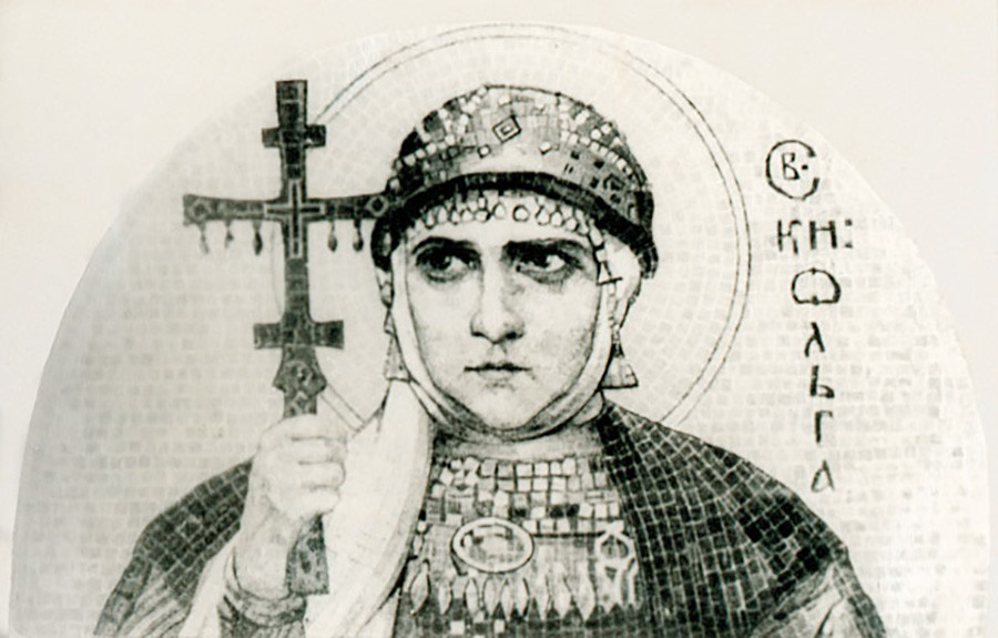 Николај Рерих. Света Олга. Скица за мозаик