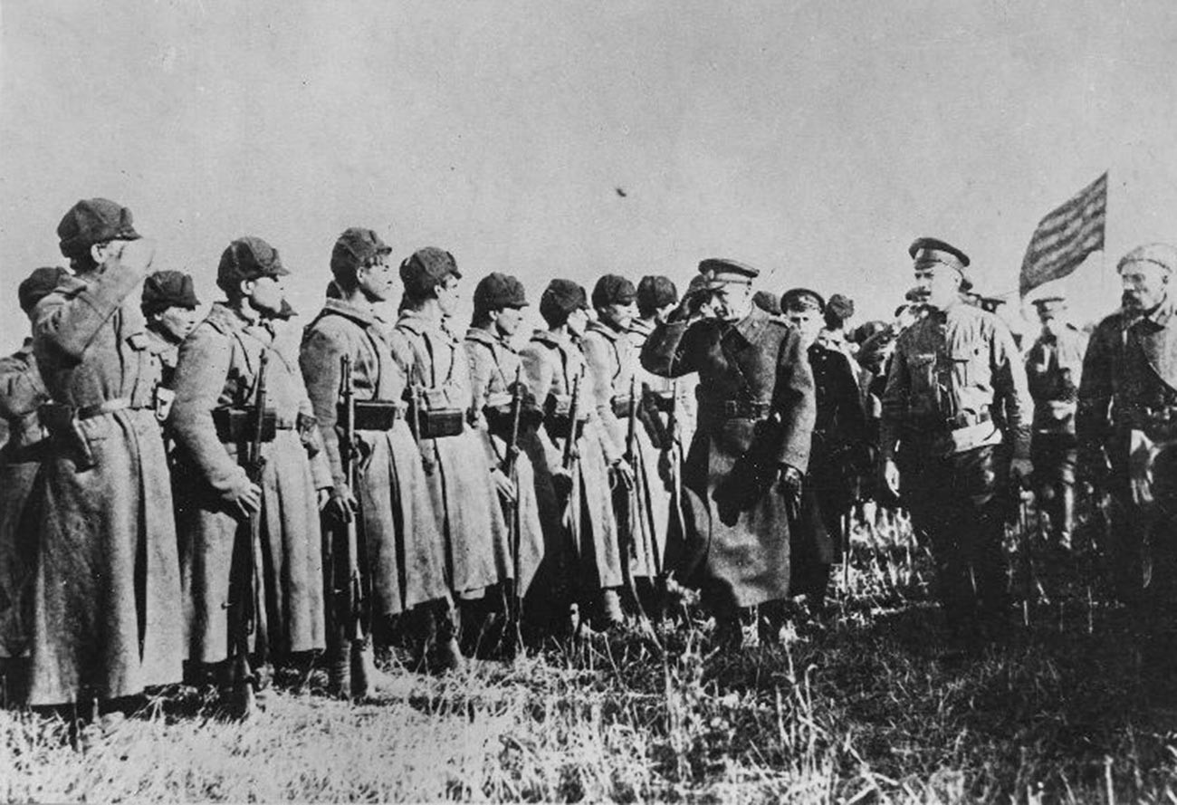 Koltschak während des Bürgerkriegs in Russland.
