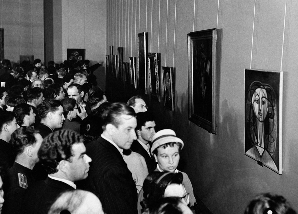 Exhibition of Pablo Picasso in Moscow.