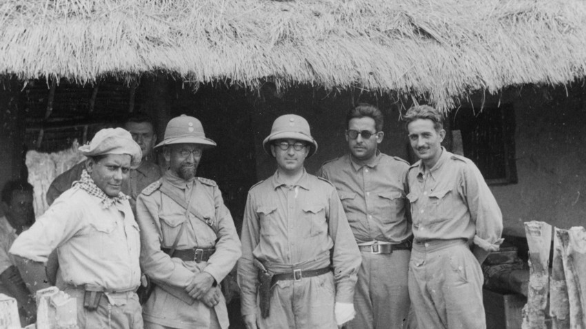 Juan Belaieff, el general ruso (segundo a la izquierda) durante la Guerra del Chaco.