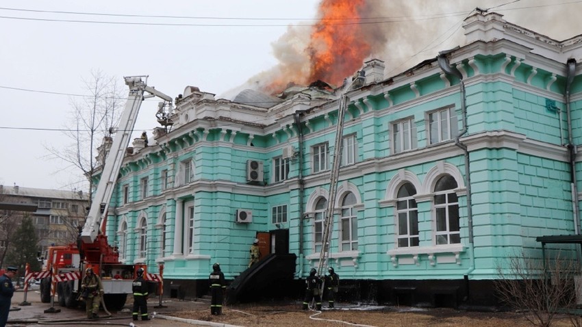  Incendio en el hospital de Blagoveshchensk