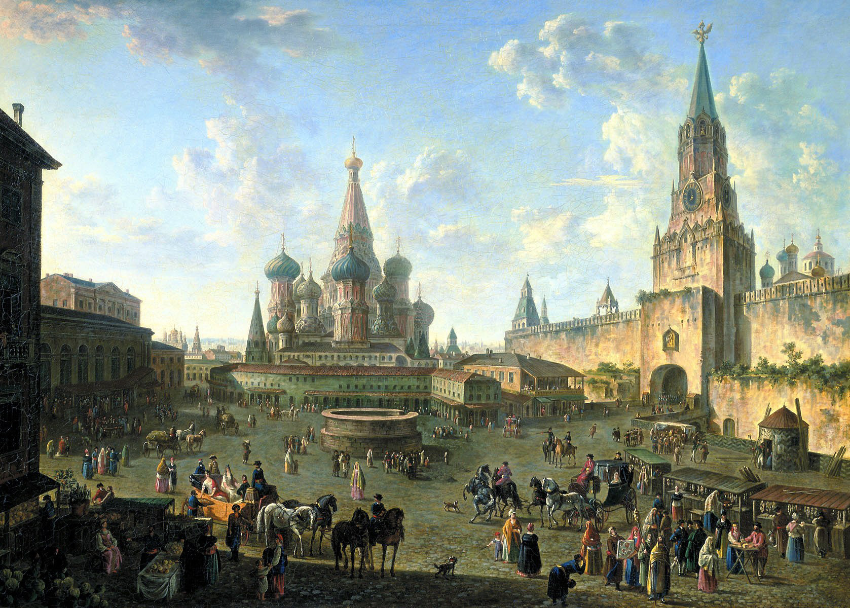 Fiodor Alexeïev. Place Rouge à Moscou, 1801
