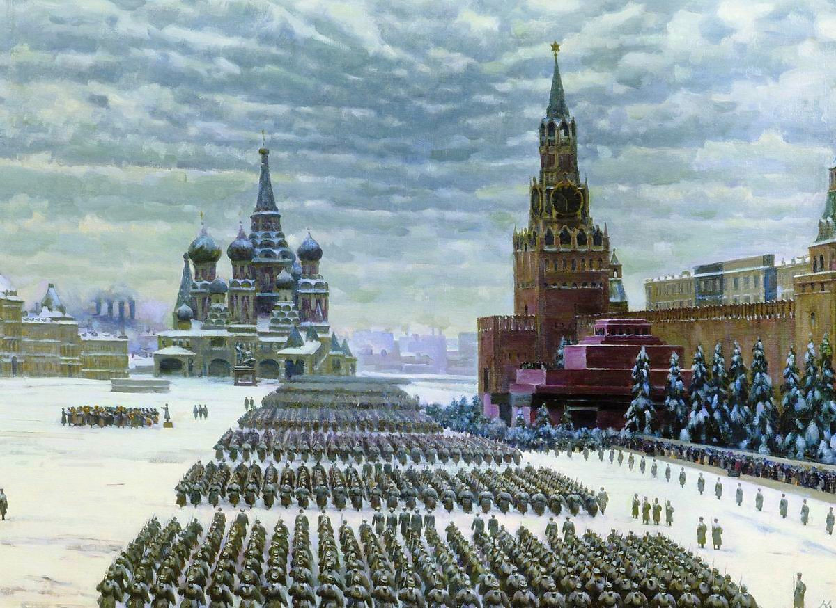 Konstantine Iouon. Défilé sur la Place Rouge à Moscou le 7 novembre 1941, 1942
