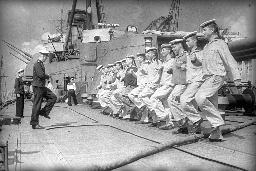 Marins durant un entraînement, 1944

